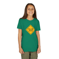 "Follow Jesus" Street Sign T Shirt - Youth Short Sleeve - Unisex Sizes YS-YXL