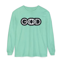 'God is Good' Stylized Text - Unisex Adult Long Sleeve Tee Shirt - Sizes S-3XL