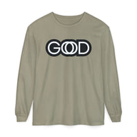 'God is Good' Stylized Text - Unisex Adult Long Sleeve Tee Shirt - Sizes S-3XL