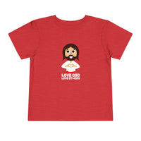 "Love God Love Others" Jesus Heart Shirt - Toddler T-Shirt - Sizes 2T-5T
