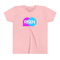 "Risen" Easter Resurrection T Shirt - Youth Short Sleeve - Unisex Sizes YS-YXL
