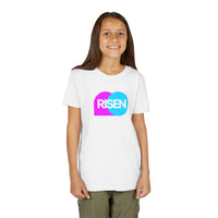 "Risen" Easter Resurrection T Shirt - Youth Short Sleeve - Unisex Sizes YS-YXL