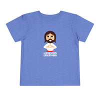 "Love God Love Others" Jesus Heart Shirt - Toddler T-Shirt - Sizes 2T-5T