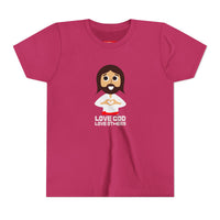 "Love God Love Others" Jesus Heart Shirt - Youth T-Shirt - Sizes Youth S-XL