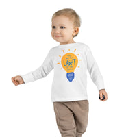 "You Are The Light Of The World" - Jesus Quote - Lightbulb Long Sleeve - Toddler T-Shirt - Sizes 2T-5T
