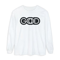 'God is Good' Stylized Text - Unisex Adult Long Sleeve Tee Shirt - Sizes S-3XL