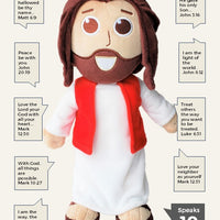 The Talking Jesus Doll - The Plush Jesus Doll that speaks 10 Bible Verses of Jesus. A boys and girls gift idea for Easter, Baptisms, Birthdays and Christmas.