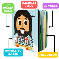 The Story of Jesus - 32 Page Full Color Rhyming Illustrated Board Book about Jesus. Your kids will love learning who Jesus is - and why he is. Teach your kids before the world does.