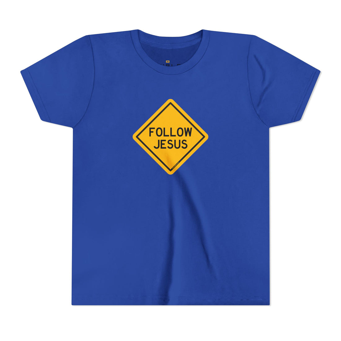 "Follow Jesus" Street Sign T Shirt - Youth Short Sleeve - Unisex Sizes YS-YXL