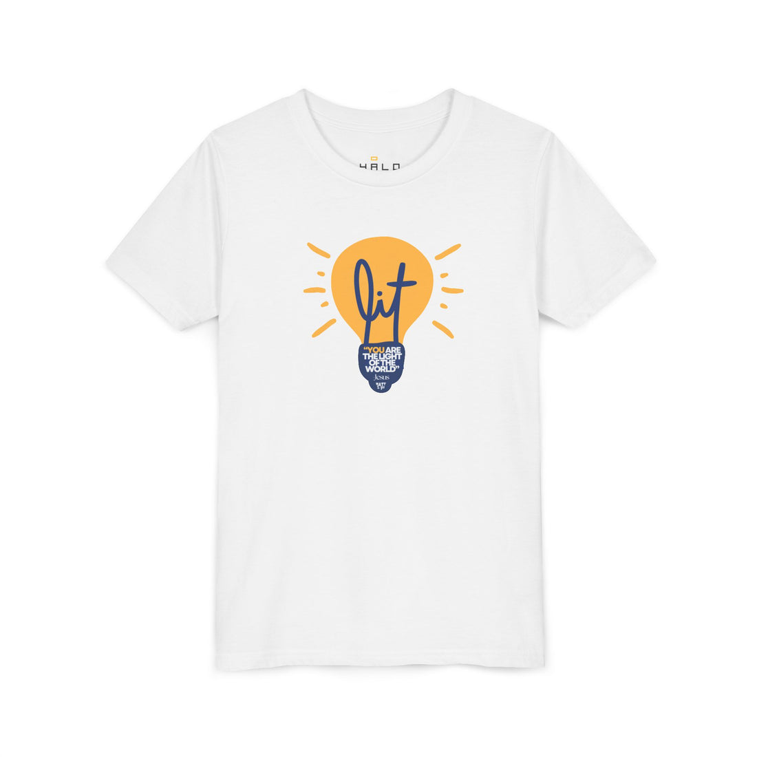 "Lit" Bible Verse T Shirt - Youth Short Sleeve - Unisex Sizes YS-YXL