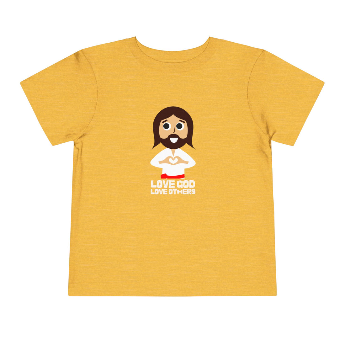 "Love God Love Others" Jesus Heart Shirt - Toddler T-Shirt -  Sizes 2T-5T