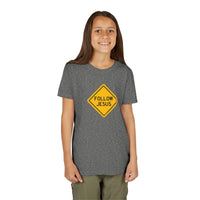 "Follow Jesus" Street Sign T Shirt - Youth Short Sleeve - Unisex Sizes YS-YXL