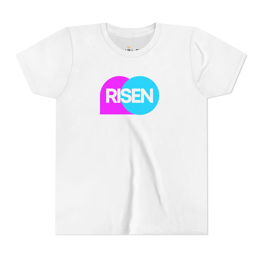 "Risen" Easter Resurrection T Shirt - Youth Short Sleeve - Unisex Sizes YS-YXL