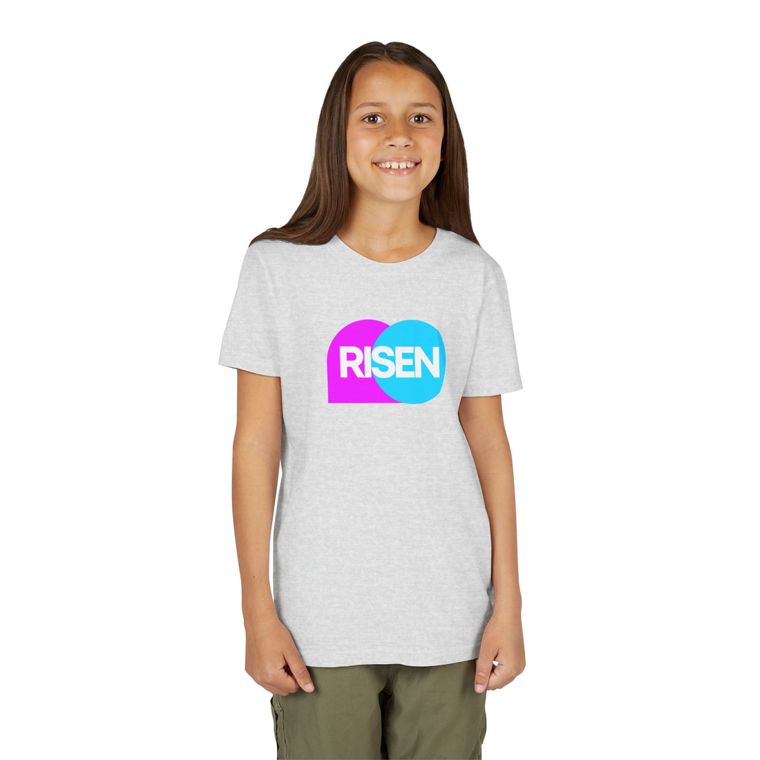 "Risen" Easter Resurrection T Shirt - Youth Short Sleeve - Unisex Sizes YS-YXL