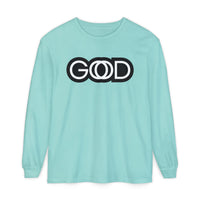 'God is Good' Stylized Text - Unisex Adult Long Sleeve Tee Shirt - Sizes S-3XL