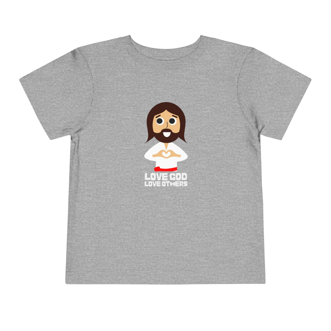 "Love God Love Others" Jesus Heart Shirt - Toddler T-Shirt -  Sizes 2T-5T