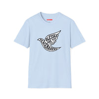 'Blessed Are the Peacemakers' Jesus Quote in Dove Shirt - Unisex Adult Tee Shirt - Sizes XS-5XL