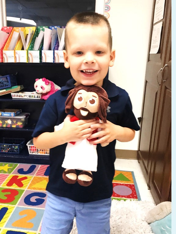 Talking Jesus Doll - A plush Jesus toy that says 10 Bible verses. Teach your kids before the world does.