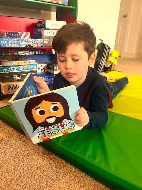 Rhyming Board Book Tells WHY was Jesus. The Story of Jesus - from the Beginning to the end of Time.  